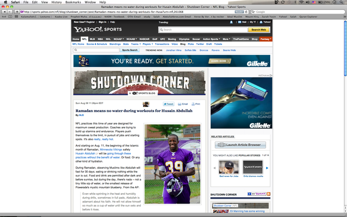 Husain on Yahoo